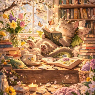 Логотип @knigokotik - Книги и Кот