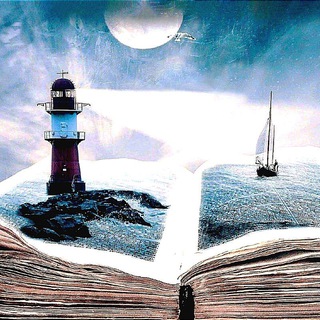 Логотип @knizhnyi_svet - Книжный свет на глубине