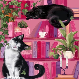 Логотип @kotboooks - kot books 🐈 18+