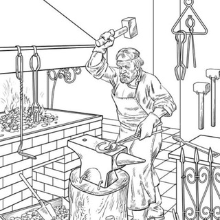 Логотип @kovanymir - Ковка. Сварка. Гибка