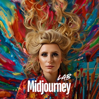 Логотип @lab_midjourney - Лаборатория Midjourney