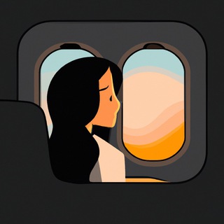 Логотип @lidashere - Закат в иллюминаторе