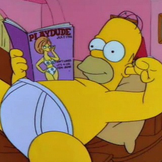 Логотип @lovesimps - Симпсоны