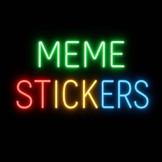 Логотип @m_stick - meme stickers - Мемные стикеры тг