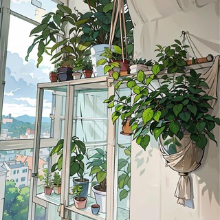 Логотип @macrame_plants - Macro’Kate plants 🌿 Растения, макраме, уют 🌿