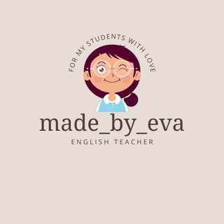 Логотип @made_by_eva - Where kids learn and play❤️
