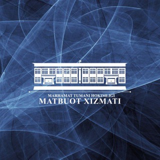 Логотип @marhamatpress - Marhamat tumani hokimligi MATBUOT XIZMATI🇺🇿