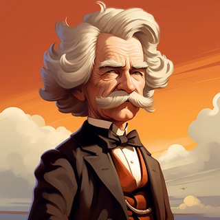 Логотип @mark_twain_tg - Записки Марка Твена