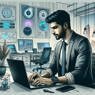 Логотип @matbabaev_marketing - Дангаса продюсер & сунъий интеллект