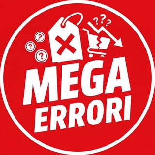 Логотип @megaerrori - 𝗠𝗘𝗚𝗔 𝗘𝗥𝗥𝗢𝗥𝗜 𝗗𝗜 𝗣𝗥𝗘𝗭𝗭𝗢 ❌🤑