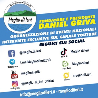 Логотип @megliodiieri2019 - Meglio di Ieri