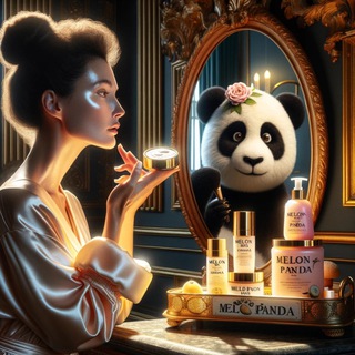 Логотип @melonpandatalk - Melonpanda Кружок 🐼