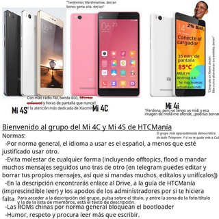 Логотип @mi4chtcmania - 👩‍💻 Mi4C/S: LEER FOTO DEL GRUPO / ROMs chinas bloquean bootloader!!