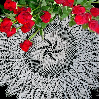 Логотип @mk_olgasm - Салфетки крючком - Мастер Классы