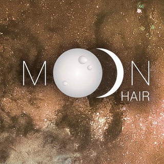 Логотип @moonhairru - MOONHAIR волосы на заколках🌕