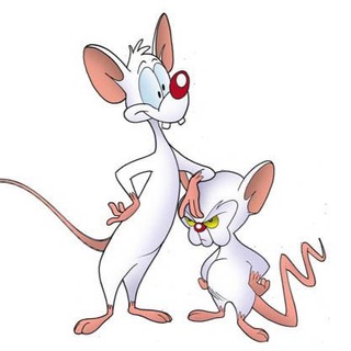 Логотип @morepinkylessbrain - Pinky and the Brain