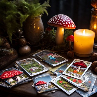 Логотип @mushrooms_cards - 🍄🧚грибофеевы карты🃏