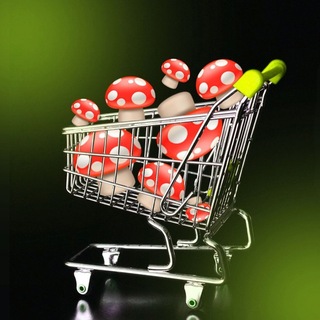 Логотип @mygribsru - грибы в тележке