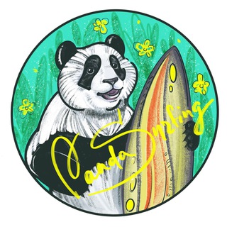 Логотип @panda_serfing - Панда-сёрфинг