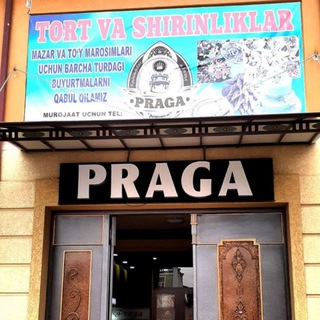 Логотип @praga_bepul_online_darslar - Praga by MADINA