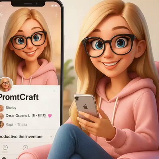 Логотип @promptsleonardoai - AI генерации| AI для дизайнеров