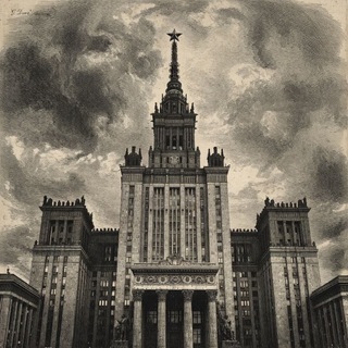 Логотип @propaganda_guide - Министерство Правды Евразии. 7 этаж. 777 кабинет