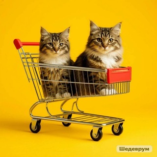 Логотип @psyforcat - Тележка с котиками 🛒