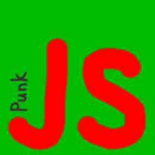 Логотип @punkjs - ДжиЄс Іс Нот Дід ін KYIV