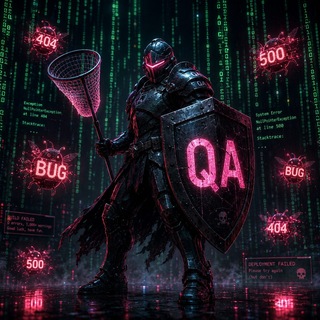 Логотип @QA_posle_bagov - QA: После багов не вытираем