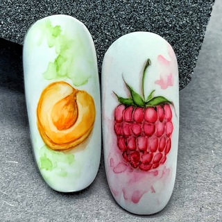 Логотип @raisanailart - Акварель на ногтях