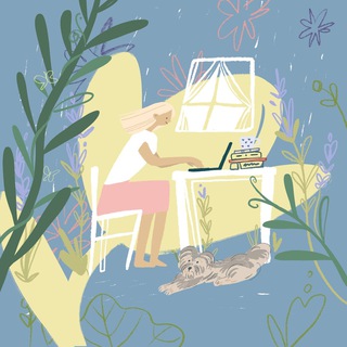 Логотип @readwomanread - Женщина пишет