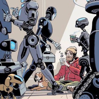 Логотип @robot_vs_bomzh - Роботы против Бомжей