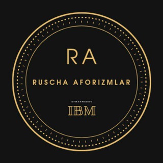Логотип @ruscha_aforizmlarrr - -𝓡𝓾𝓼𝓬𝓱𝓪 𝓼𝓽𝓪𝓽𝓾𝓼𝓵𝓪𝓻✍🏻