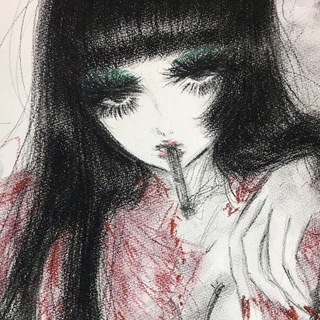 Логотип @sadschoolgirl - криминальный запах сигарет