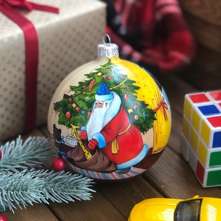 Логотип @santaferlya - SantaFerlya. Санта Ф. Елочные игрушки