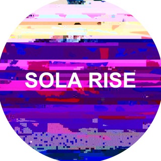 Логотип @solarique - SOLA RISE on bluberry sky