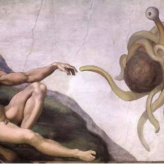 Логотип @spaghetti_memonster - ✙Макаронний мемонстр✙