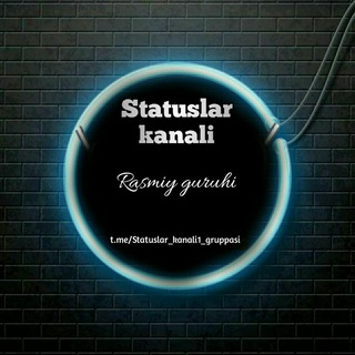 Логотип @statuslar_kanali1_gruppasi - Statuslar_kanali rasmiy gruppasi