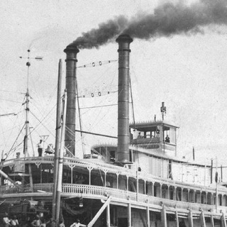 Логотип @steamship - пароход ильи захарова