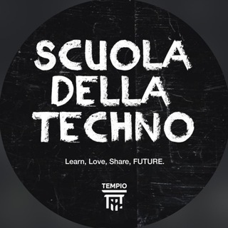 Логотип @storiaefilosofiadellatechno - SCUOLA DELLA TECHNO 🧠📚🔊