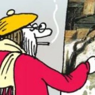 Логотип @territory_of_art - Ярко-синее красное поле