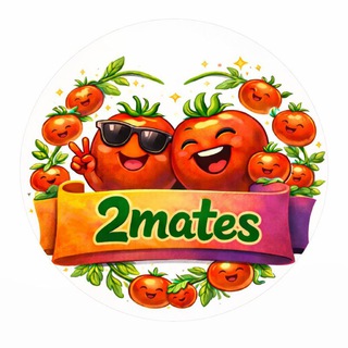 Логотип @to_mates - 2mates | Юмористический канал для товарищей 🤝