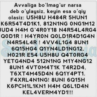 Логотип @uzbek_hackerchilari - 🤘Uzb Hackerlari👍