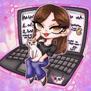 Логотип @valentinaistyping - valentina is typing...