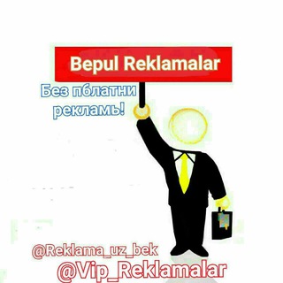 Логотип @vip_reklamalarr - Bepul Reklama 💯