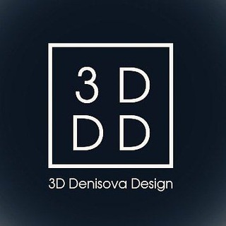 Логотип @viz_denisova - 3D-визуализация. 3D Denisova Design
