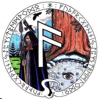 Логотип @volvamagic - VolvaNorthernMagic. Северная Традиция. Руны. Стихии.