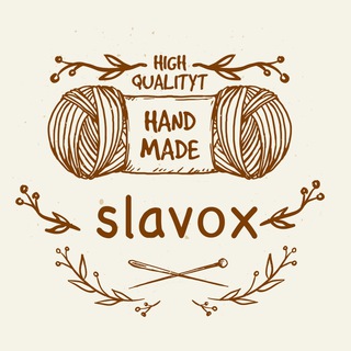 Логотип @vyazanie_slavox - Интерьерное вязание