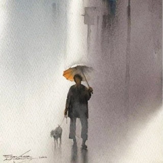 Логотип @waterlesson - АКВАРЕЛЬ