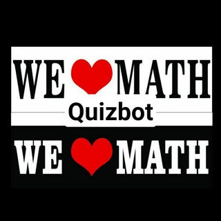 Логотип @welovemath_quizbot - WE❤️MATH | QuizBot